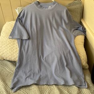 Tehama Hang ‘Em Dry Moisture Management System Light Blue Short Sleeve Shirt